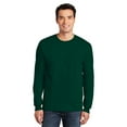 thumbnail image 1 of Gildan Ultra Cotton Men's Long Sleeve T-Shirt, Durable, Crewneck Classic Fit Tee, Forest Green, S, 1 of 5