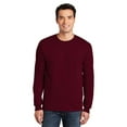 thumbnail image 1 of Gildan Ultra Cotton Men's Long Sleeve T-Shirt, Durable, Crewneck Classic Fit Tee, Maroon, M, 1 of 5