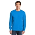 thumbnail image 1 of Gildan Ultra Cotton Men's Long Sleeve T-Shirt, Durable, Crewneck Classic Fit Tee, Sapphire, 3XL, 1 of 5