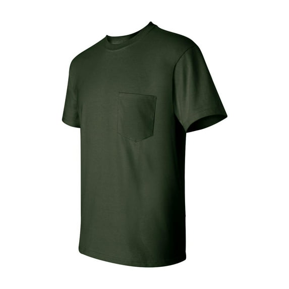 Gildan - Ultra Cotton Pocket T-Shirt - 2300 - Forest Green - Size: M