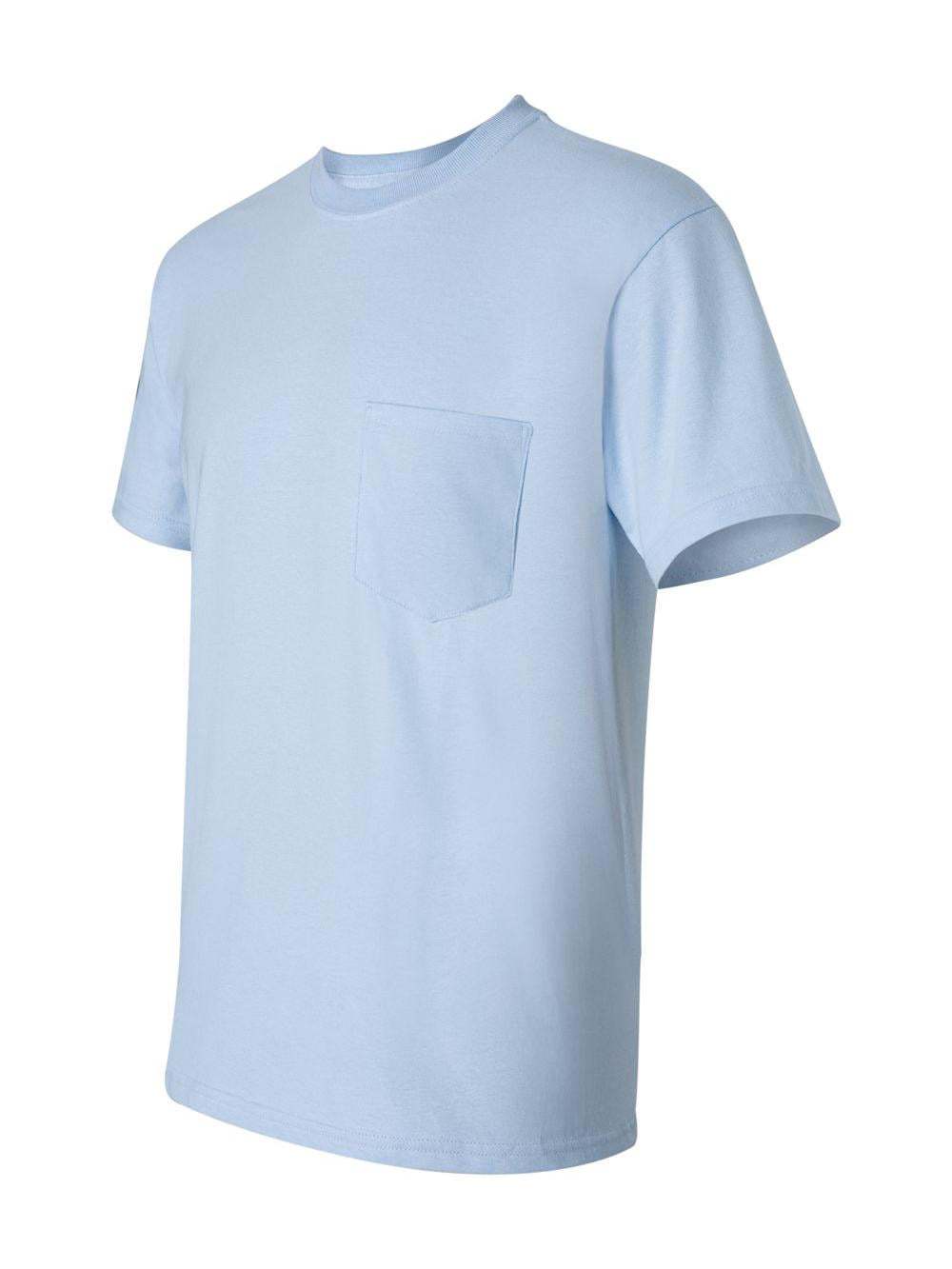 Gildan - Ultra Cotton Pocket T-Shirt - 2300 - Light Blue - Size: L