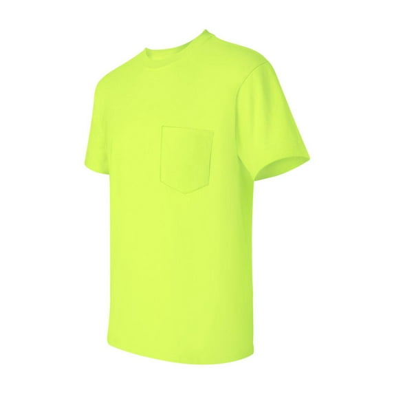 Gildan - Ultra Cotton Pocket T-Shirt - 2300 - Safety Green - Size: XL