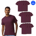 thumbnail image 1 of Gildan Ultra Cotton Short Sleeve T-Shirt for Men, Rib Collar Casual Maroon Tee, 9 Pack, Size S, 1 of 5