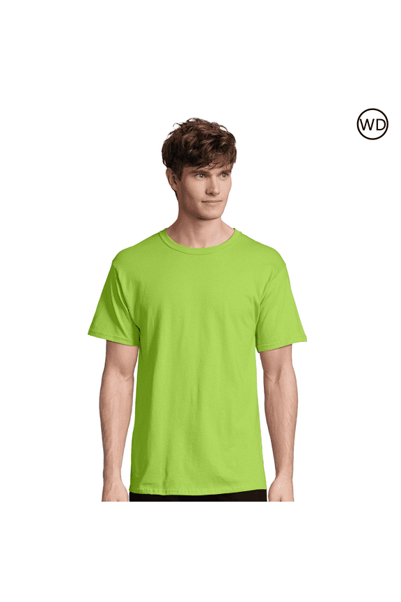 Ultra Cotton T-Shirt 2000, Short Sleeve T-shirt for Men, Tee For Arts & Crafts,100% Cotton, Lime, L