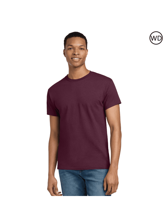 Ultra Cotton T-Shirt 2000, Short Sleeve T-shirt for Men, Tee For Arts & Crafts,100% Cotton, Maroon, M