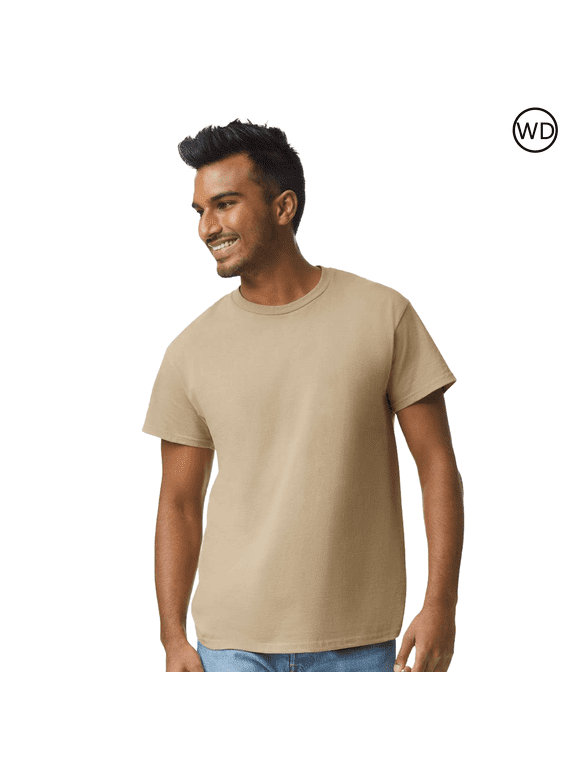 Ultra Cotton T-Shirt 2000, Short Sleeve T-shirt for Men, Tee For Arts & Crafts,100% Cotton, Tan, 2XL