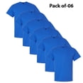 thumbnail image 1 of Gildan Heavy Cotton T-Shirt: Classic Plain Short Sleeve Tee Shirt - Comfortable Short Sleeve Tee | Bulk Tee | Royal | Pack of 6 - Size 4XL, 1 of 5