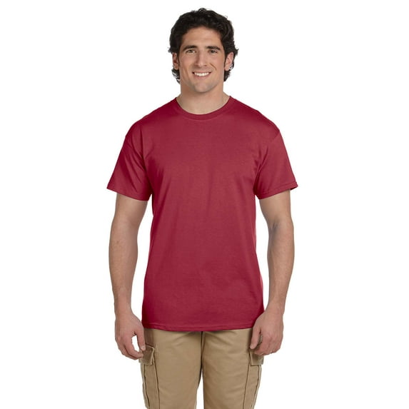 Gildan Ultra Cotton T-Shirt - G200 6oz., Heather Cardinal, 2X, Pack Of 10, Mens T-Shirts