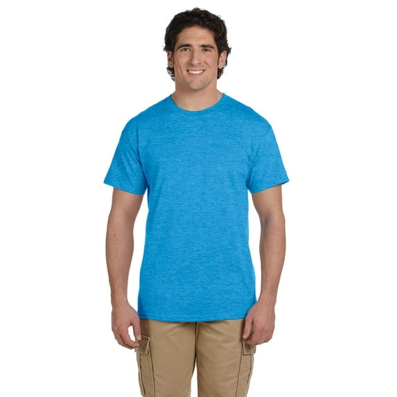 Gildan Ultra Cotton T-Shirt - G200 6oz., Heather Sapphire, L, Pack Of 10, Mens T-Shirts