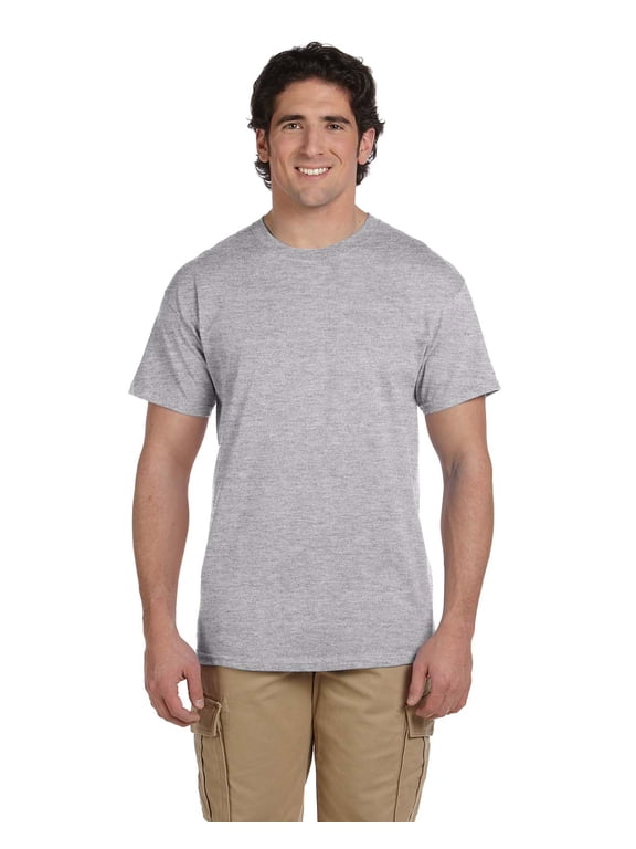 Ultra Cotton T-Shirt - G200 6oz., Sport Grey, 3X, Pack Of 5, Mens T-Shirts