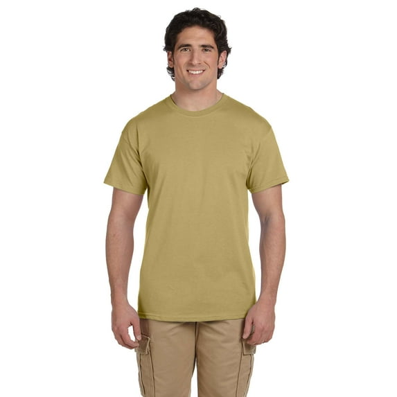 Gildan Ultra Cotton T-Shirt - G200 6oz., Tan, L, Pack Of 5, Mens T-Shirts