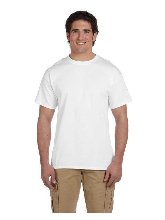 Ultra Cotton T-Shirt - G200 6oz., White, XL, Pack Of 5, Mens T-Shirts