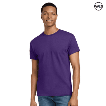 Gildan Ultra Cotton T-Shirt for Adult Men’s Short Sleeve Purple Color Tee, Size XL