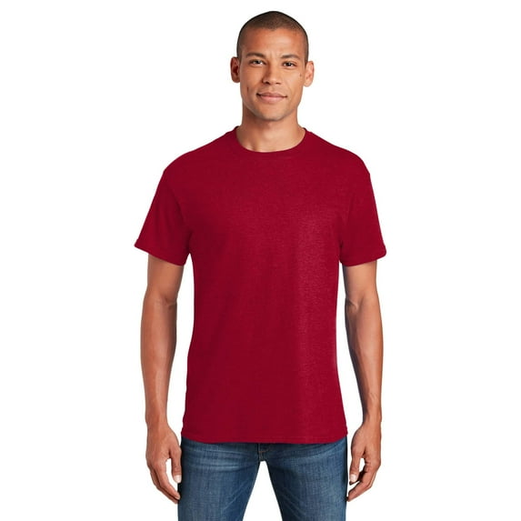 Gildan Ultra Cotton T-Shirt for Men, Short Sleeve Crewneck Tee, 100% Cotton, Antique Cherry Red, M
