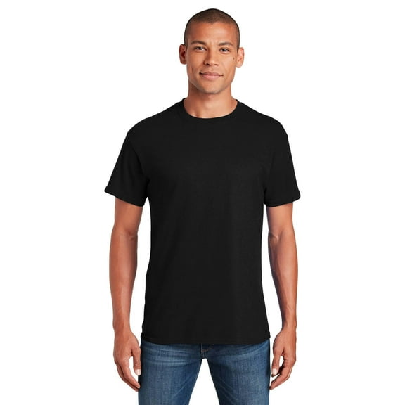 Gildan Ultra Cotton T-Shirt for Men, Short Sleeve Crewneck Tee, 100% Cotton, Black, M