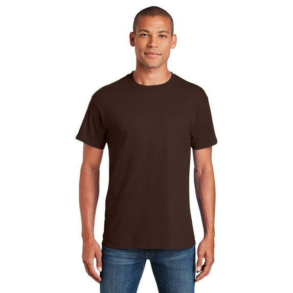 Gildan Ultra Cotton T-Shirt for Men, Short Sleeve Crewneck Tee, 100% Cotton, Dark Chocolate, XL