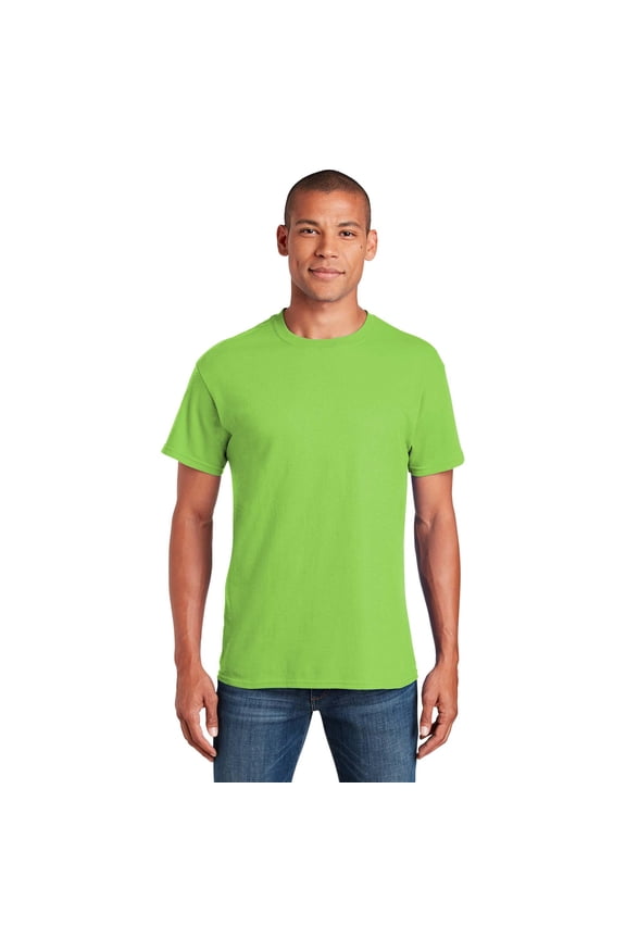 Ultra Cotton T-Shirt for Men, Short Sleeve Crewneck Tee, 100% Cotton, Lime, 2XL