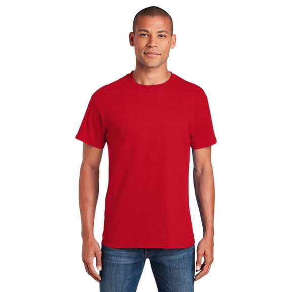 Gildan Ultra Cotton T-Shirt for Men, Short Sleeve Crewneck Tee, 100% Cotton, Red, 5XL