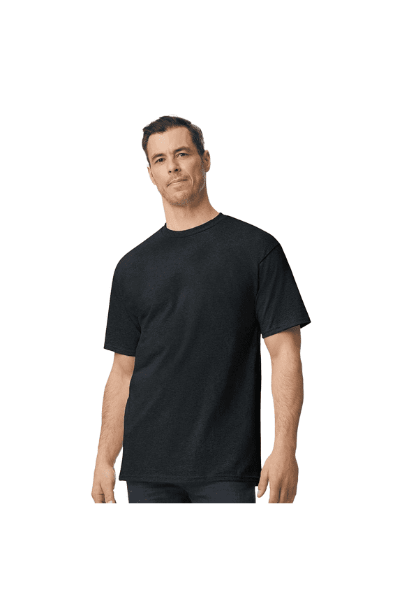 Ultra Cotton Tall T-Shirt, Men's Short Sleeve Crewneck Classic Shirt, Black Tee, XLT