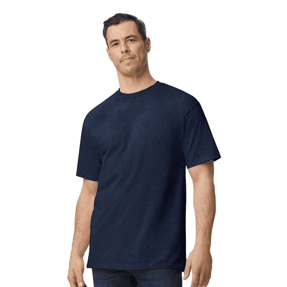 Gildan Ultra Cotton Tall T-Shirt, Men's Short Sleeve Crewneck Classic Shirt, Navy Tee, 2XLT