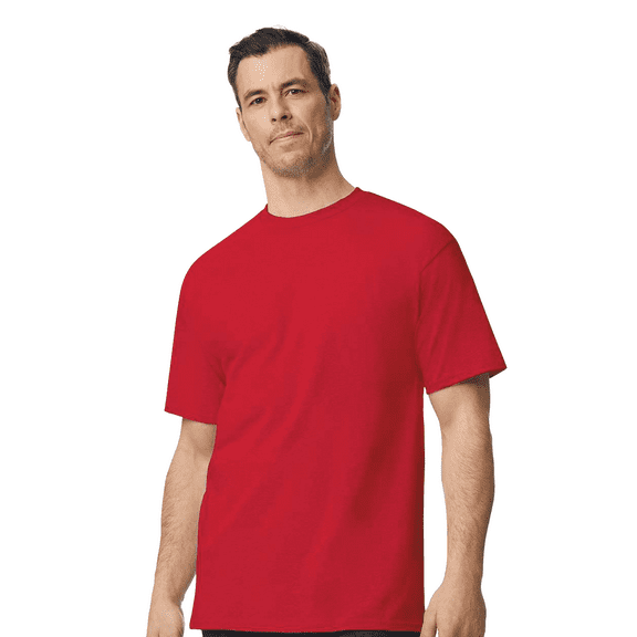Gildan Ultra Cotton Tall T-Shirt, Men's Short Sleeve Crewneck Classic Shirt, Red Tee, 2XLT