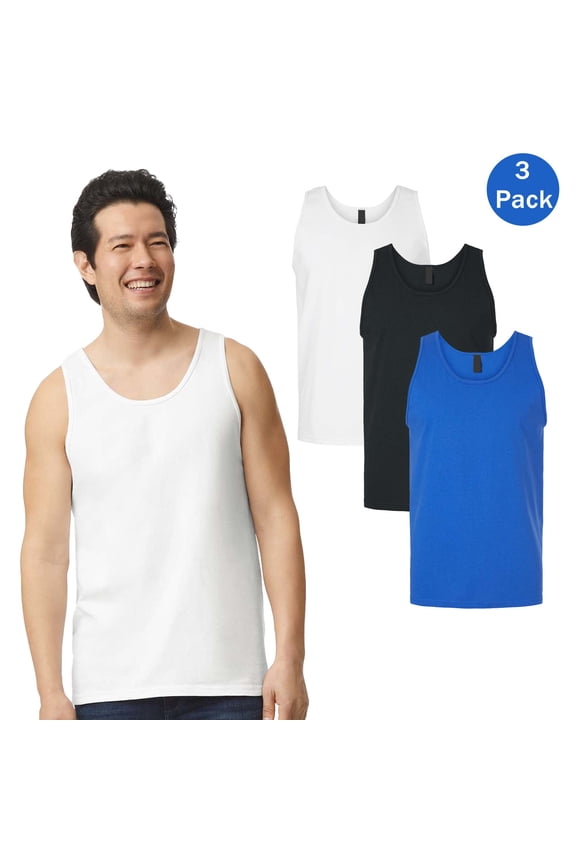 Ultra Cotton Tank Top, Works Men's Performance TankTop Pack-3 Size: 2XL