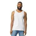 thumbnail image 1 of Gildan Ultra Cotton Tank Top for Men, Classic Fit Bound Neck Sleeveless Tank for Comfort, white, 2XL, 1 of 5