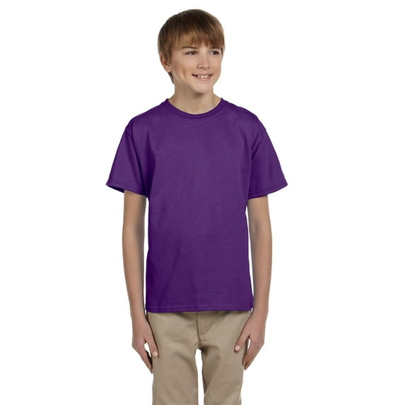 Gildan Ultra Cotton Youth Tee , G200B , Purple , Medium