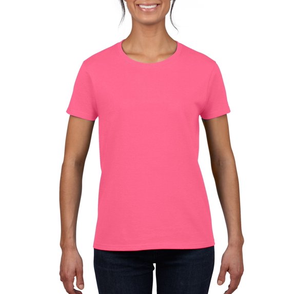 Gildan UltraCtn Lds T SftyPink