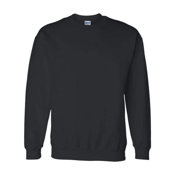 Gildan Unisex DryBlend Crewneck Sweatshirt, Long Sleeves Fleece Pullover 50/50 Cotton/Polyester Winter Sweater (Black 1 Pack, XL)