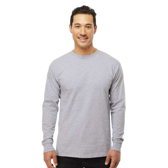 Gildan Unisex Dryblend Long Sleeve T-Shirt 50/50 Cotton/Polyester Durable Classic Fit Plain Tee (Ash, XL)