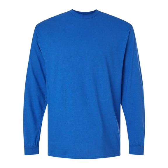Gildan Unisex Dryblend Long Sleeve T-Shirt 50/50 Cotton/Polyester Durable Classic Fit Plain Tee (Royal, L)