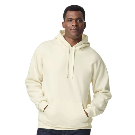Gildan Unisex Hammer Maxweight Hooded Sweatshirt 75/25 Cotton/Polyester Fleece Pullover Essential Cozy Hoodie (Off-White, 2XL)