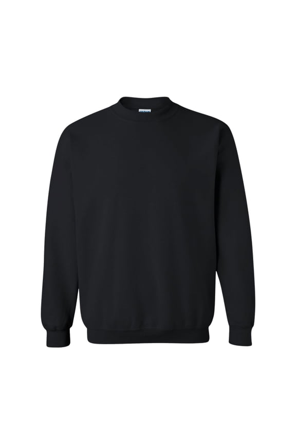 Unisex Heavy Blend Crewneck Sweatshirt, 50/50 Cotton/Polyester Pullover Long Sleeve Fleece Winter Sweater (Black 1PCS, L)