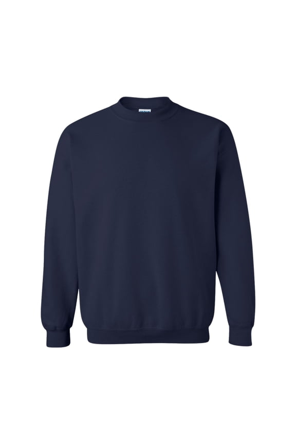 Unisex Heavy Blend Crewneck Sweatshirt, 50/50 Cotton/Polyester Pullover Long Sleeve Fleece Winter Sweater (Navy 1PCS, S)