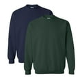 thumbnail image 1 of Gildan Unisex Heavy Blend Crewneck Sweatshirt, 50/50 Cotton/Polyester Pullover Long Sleeve Fleece Winter Sweater (Navy+Forest 2PCS, 2XL), 1 of 8
