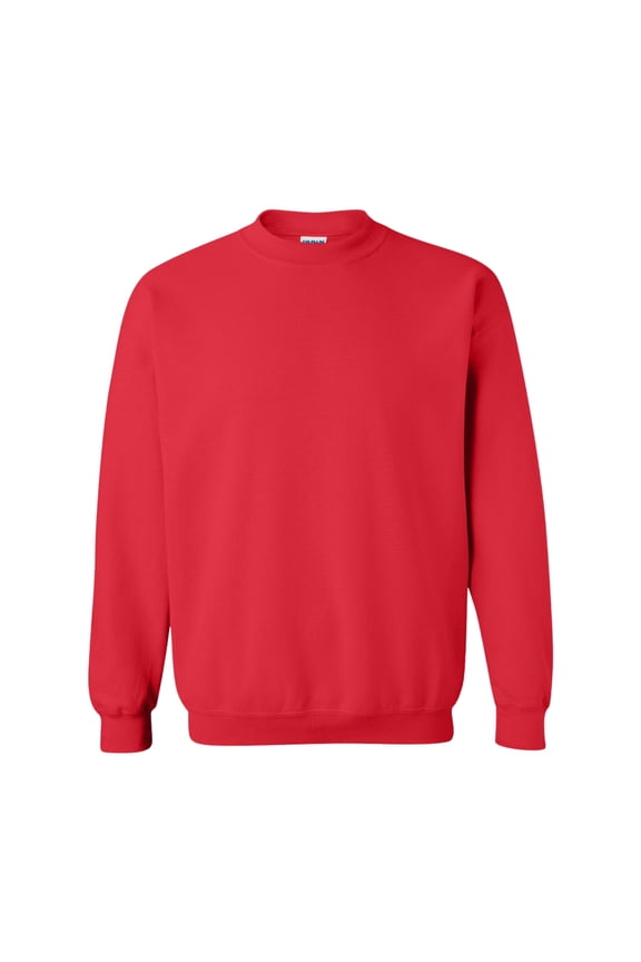 Unisex Heavy Blend Crewneck Sweatshirt, 50/50 Cotton/Polyester Pullover Long Sleeve Fleece Winter Sweater (Red 1PCS, XL)