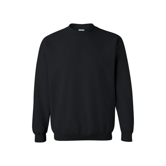 Gildan Unisex Heavy Blend Fleece Crewneck Sweatshirt | 8oz Pullover Casual Long Sleeve Shirt, Size L, Black