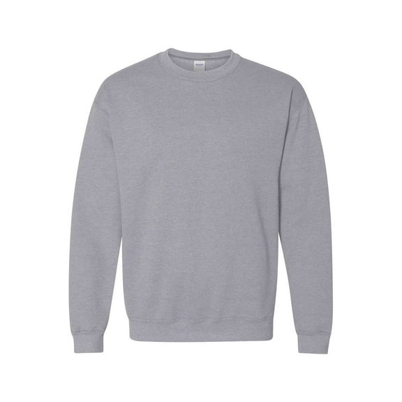 Gildan Unisex Heavy Blend Fleece Crewneck Sweatshirt | 8oz Pullover Casual Long Sleeve Shirt, Size S, Sport Grey