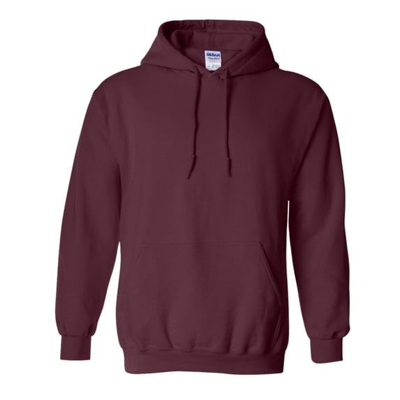 Gildan Unisex Heavy Blend Hooded Sweatshirt 50/50 Cotton/Polyester Fleece Pullover Classic Hoodie (Maroon, L)