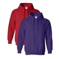 thumbnail image 1 of Gildan Unisex Heavy Blend Hooded Sweatshirt 50/50 Cotton/Polyester Fleece Pullover Classic Hoodie (Purple+Red-2PCS, S), 1 of 7