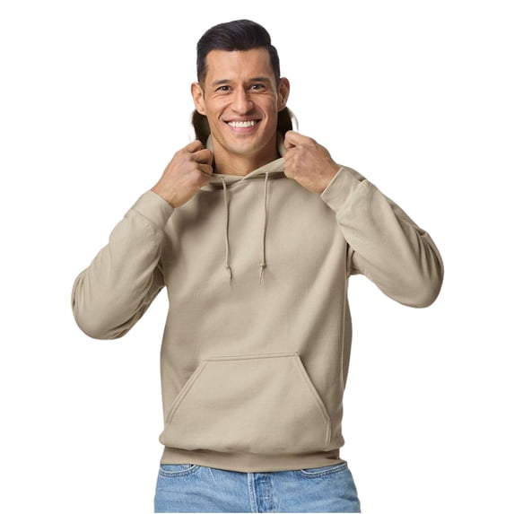 Gildan Unisex Heavy Blend Hooded Sweatshirt 50/50 Cotton/Polyester Fleece Pullover Classic Hoodie (Sand, 2XL)