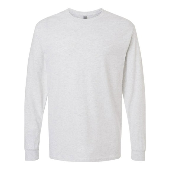 Gildan Unisex Heavy Cotton Long Sleeve T-Shirt 100% Cotton Classic Fit Plain Long Tee (Ash, L)