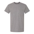 thumbnail image 1 of Gildan Unisex Heavy Cotton Pocket T-Shirt, 100% Cotton Classic Fit Short Sleeve Crew Neck Tee (Graphite-Heather, 3XL), 1 of 6