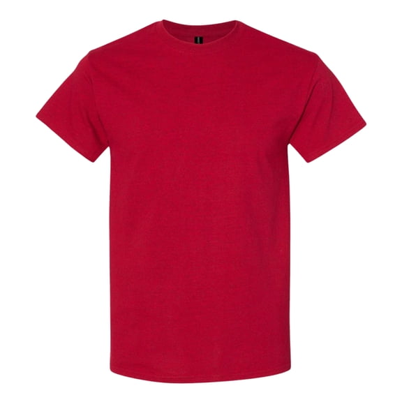 Gildan Unisex Heavy Short Sleeve T-Shirt 100% Cotton Classic Fit Plain Crew Neck Tee (Antique-Cherry-Red, L)