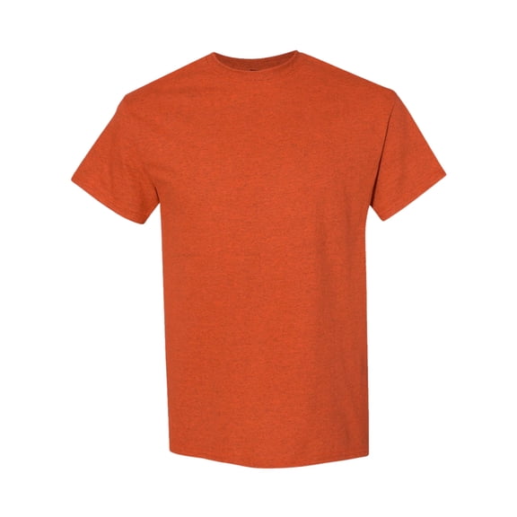 Gildan Unisex Heavy Short Sleeve T-Shirt 100% Cotton Classic Fit Plain Crew Neck Tee (Antique-Orange, L)