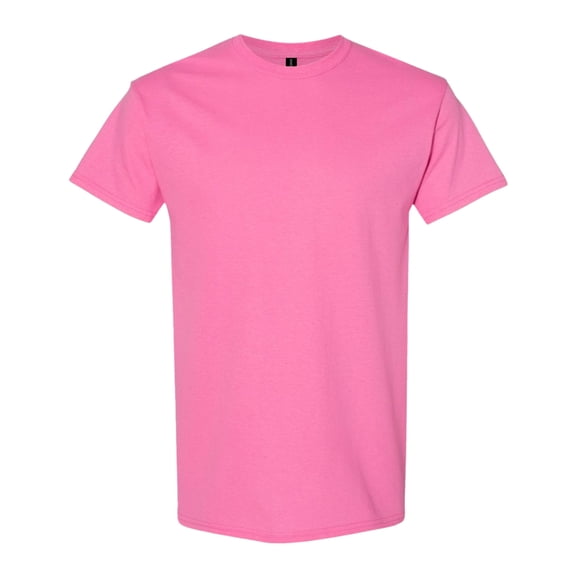 Gildan Unisex Heavy Short Sleeve T-Shirt 100% Cotton Classic Fit Plain Crew Neck Tee (Azalea, L)