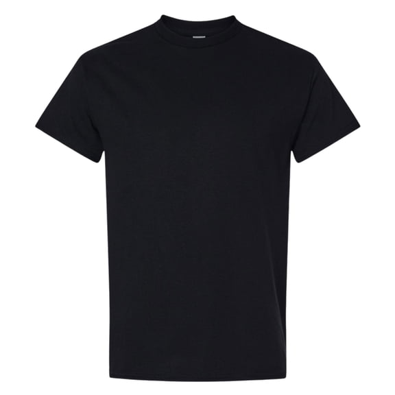 Gildan Unisex Heavy Short Sleeve T-Shirt 100% Cotton Classic Fit Plain Crew Neck Tee (Black, M)