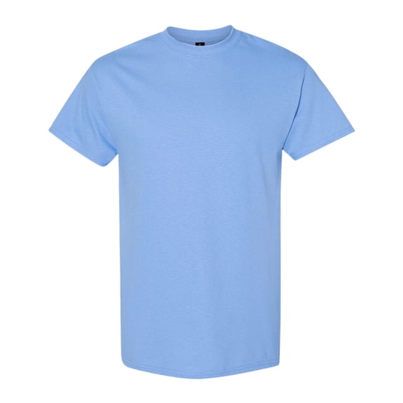 Gildan Unisex Heavy Short Sleeve T-Shirt 100% Cotton Classic Fit Plain Crew Neck Tee (Carolina-Blue, L)