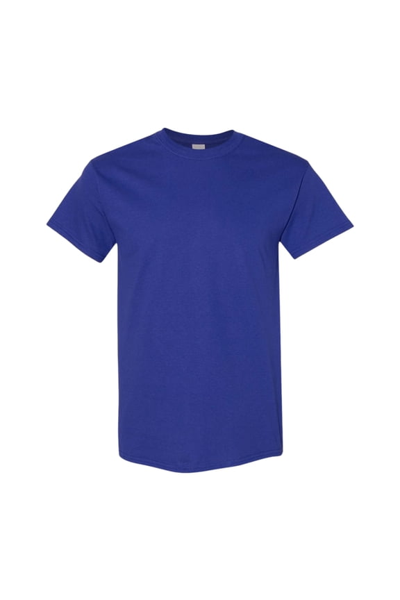 Unisex Heavy Short Sleeve T-Shirt 100% Cotton Classic Fit Plain Crew Neck Tee (Cobalt, 3XL)